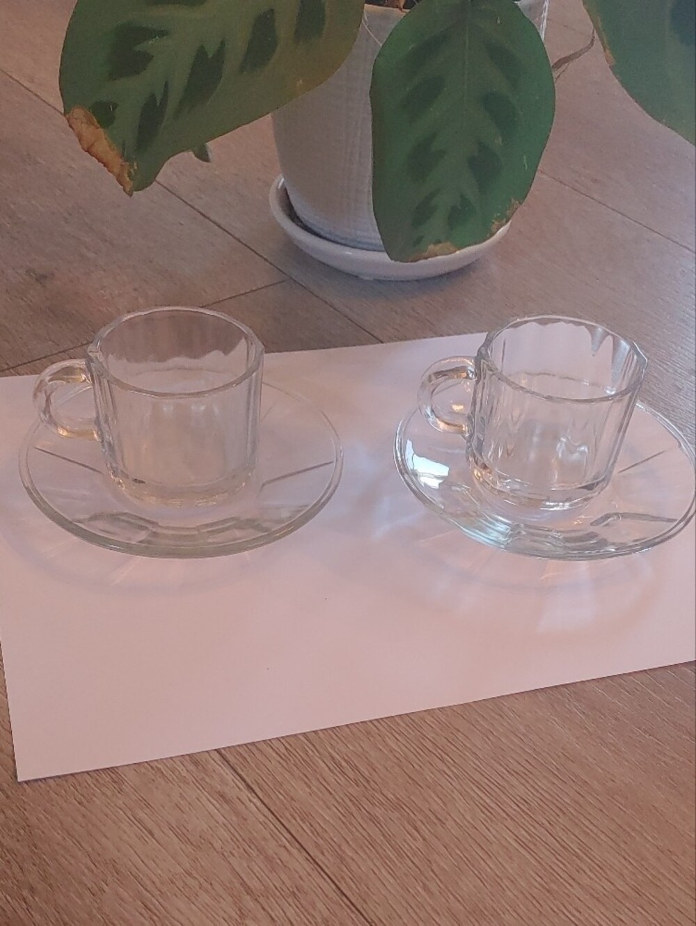 Espresso Cup and Saucer Set - Transparent l Clear Glass